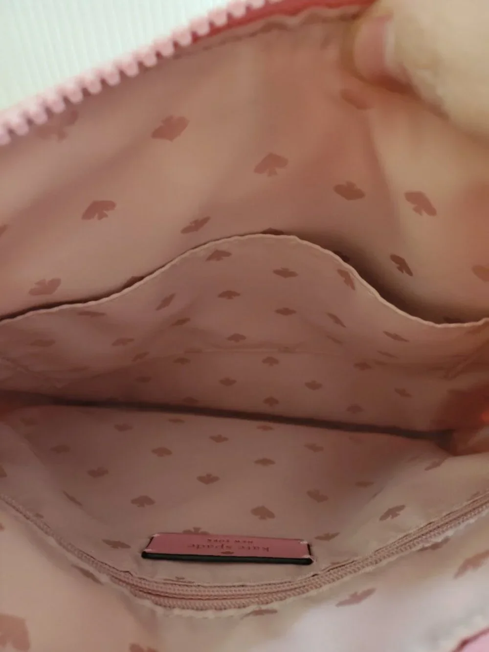 KATE SPADE Jae Flat Nylon Crossbody Bag Pink Leather Strap in Pink